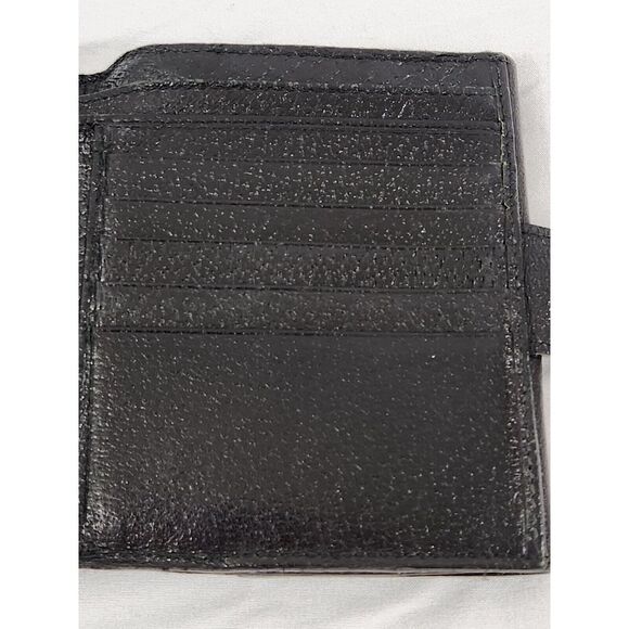 Gucci Vintage Black Leather Trim Canvas Bi Fold Wallet Authentic Unisex READ - Picture 12 of 16